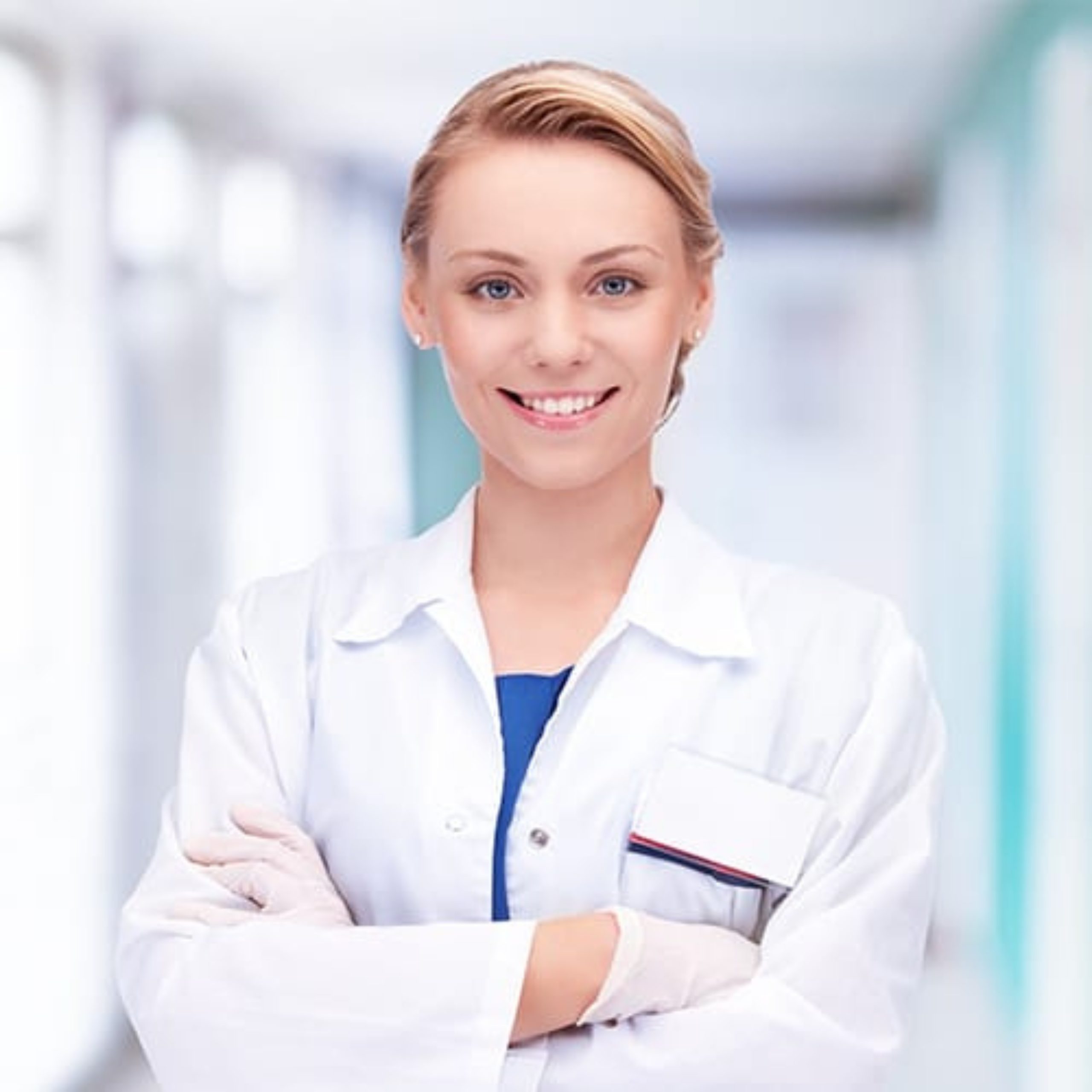 female doctor at research center